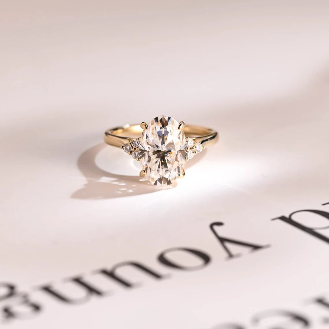 Oval Moissanite Engagement Ring