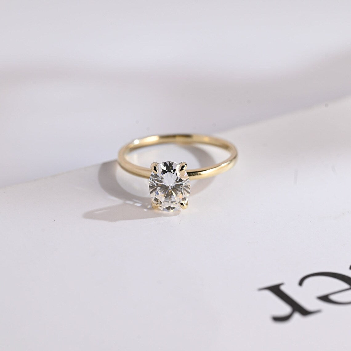 Moissanite Solitaire Ring