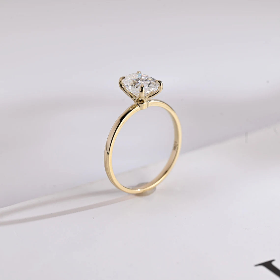 Gold Solitaire Ring