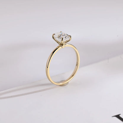 Gold Solitaire Ring