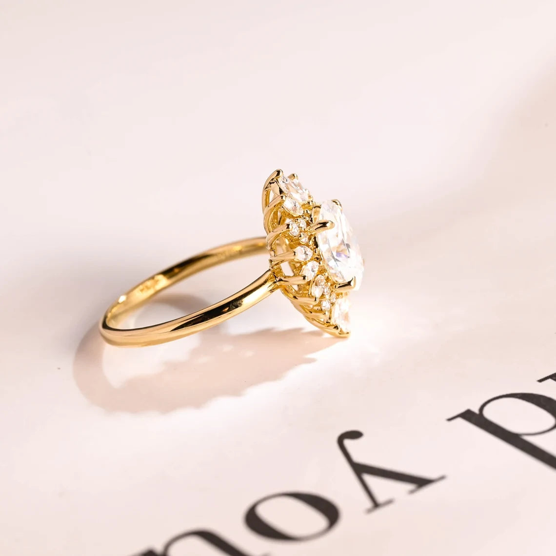 handcrafted moissanite ring
