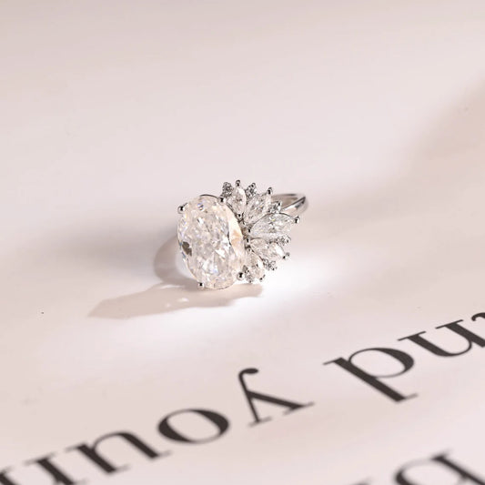 Oval Cut Moissanite Ring
