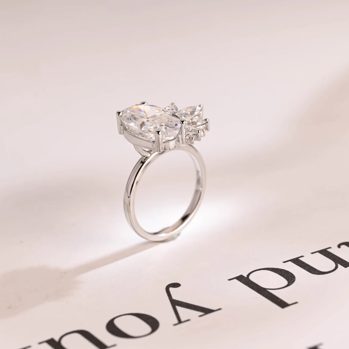 Marquise Accent Floral Ring