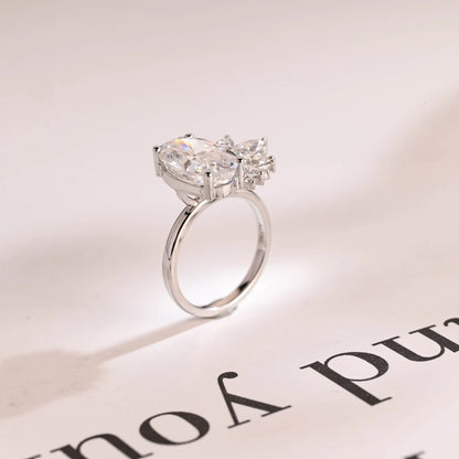 Marquise Accent Floral Ring