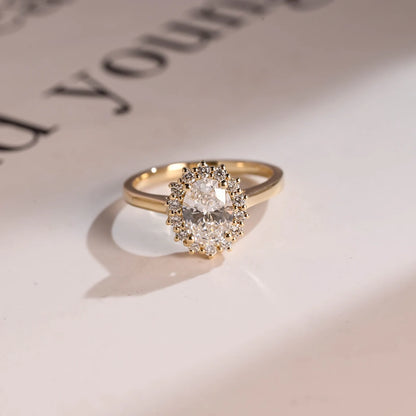 Oval Moissanite Engagement Ring