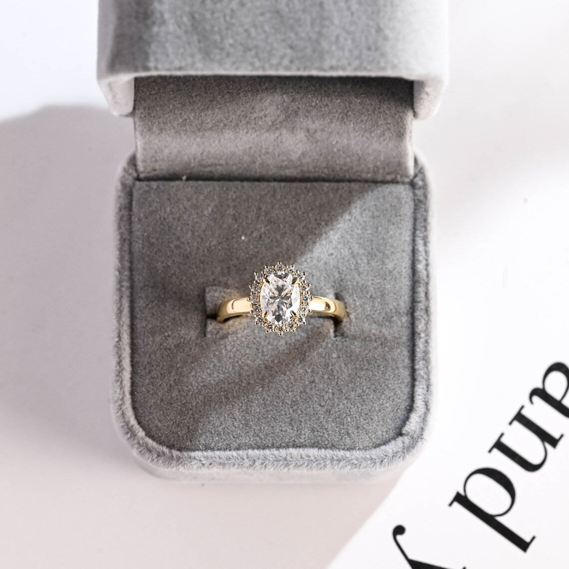Oval Moissanite Engagement Ring
