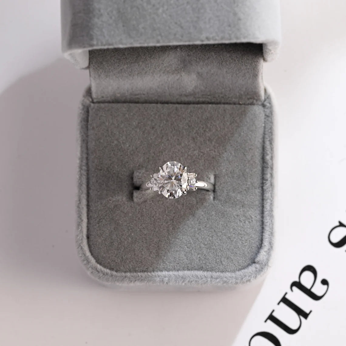 Oval Moissanite Engagement Ring