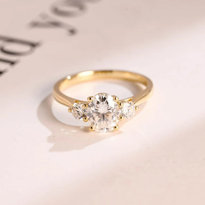 Oval Three Stone Ring