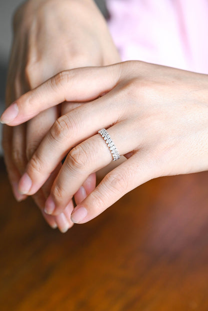 Classic prong-set eternity ring