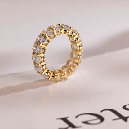 Gold Moissanite Band Ring