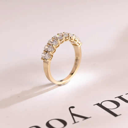 Moissanite wedding band