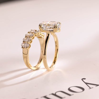 Cathedral shank engagement ring