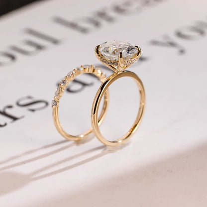 Moissanite bridal ring set