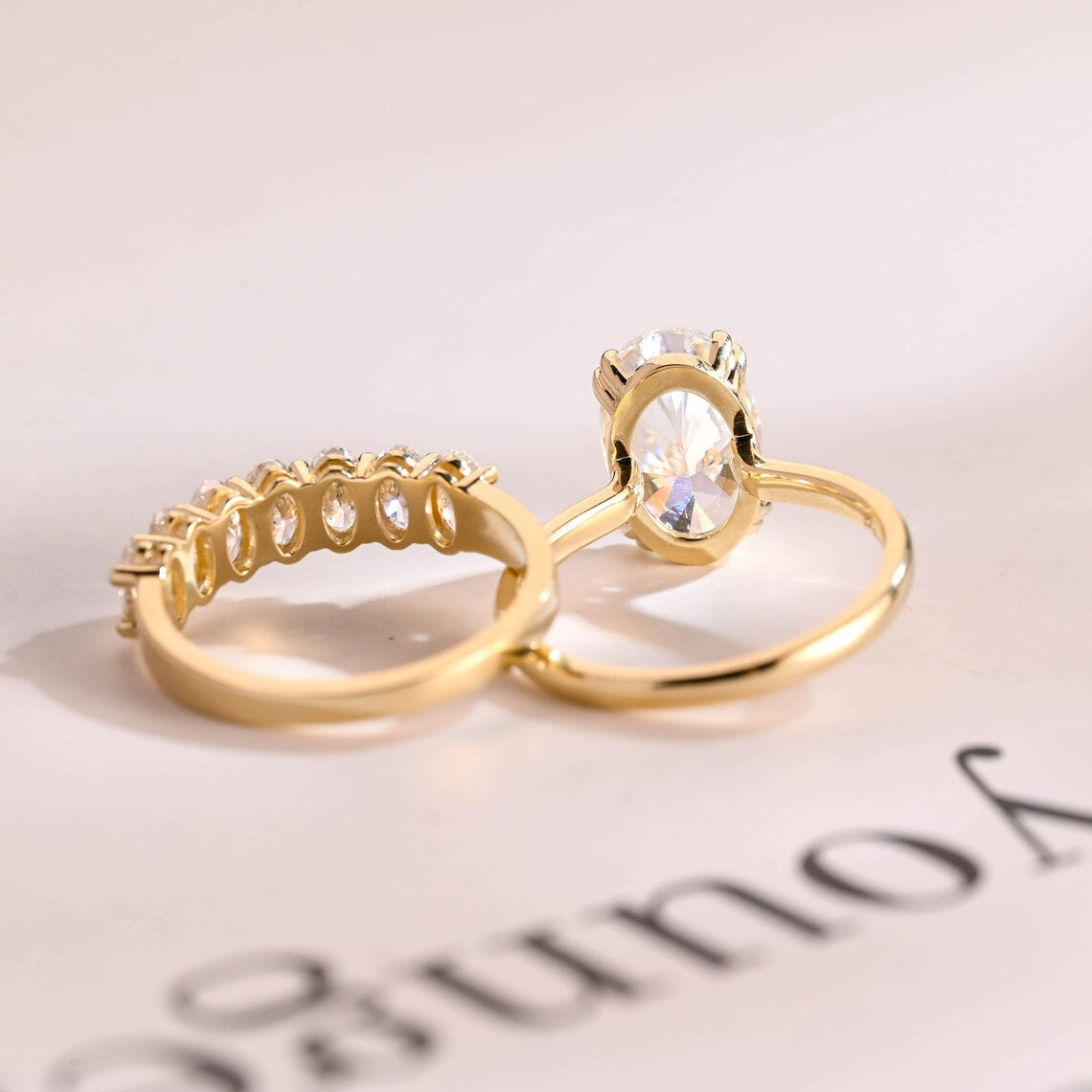 Diamond eternity matching band