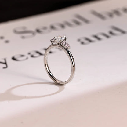 Straight shank solitaire ring