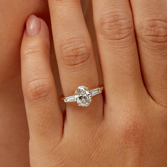 Three stone engagement ring