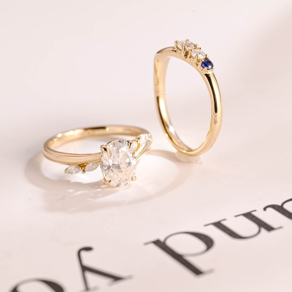 Bypass shank bridal ring set