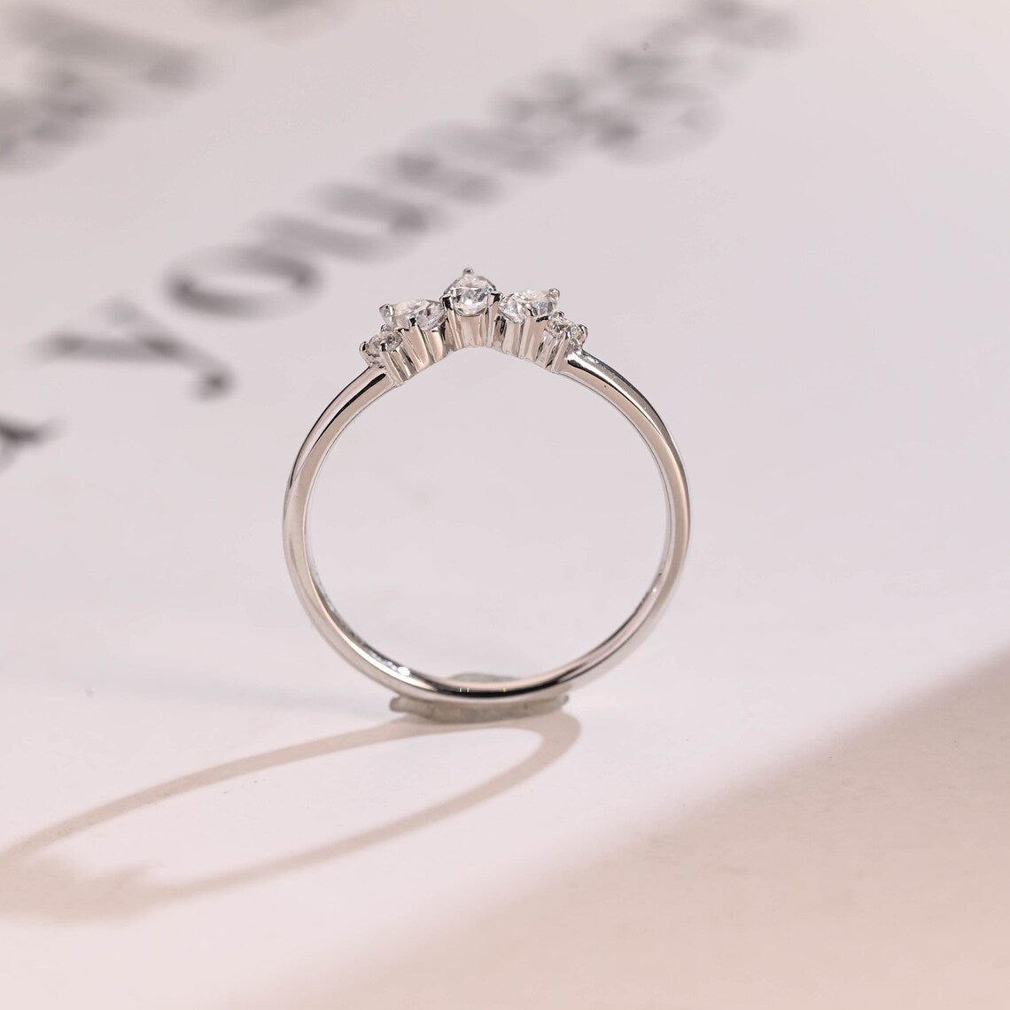Round moissanite ring