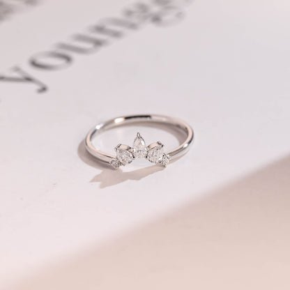 Pear moissanite band