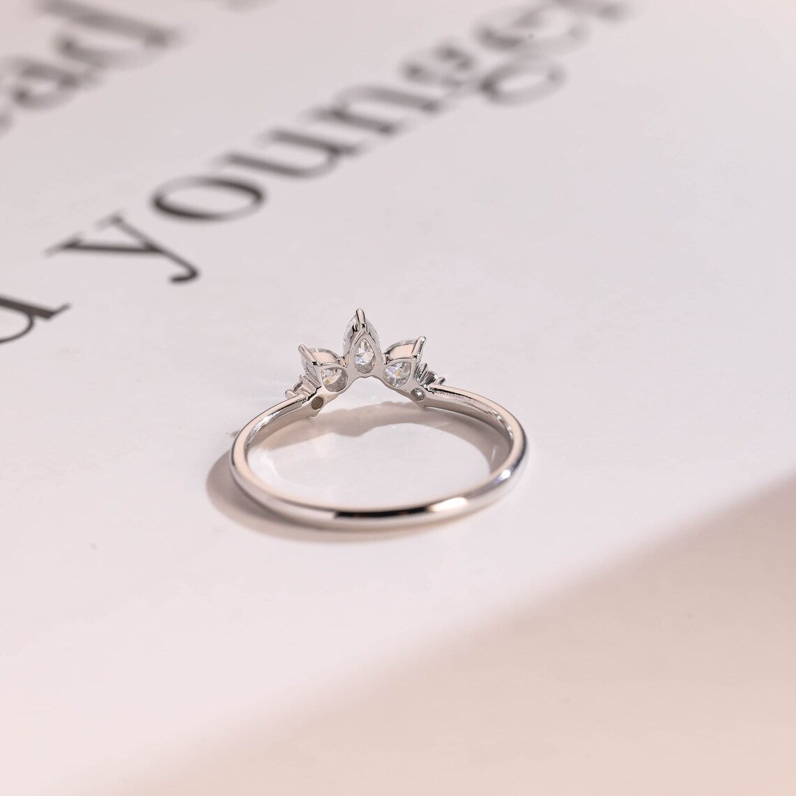 Moissanite anniversary ring