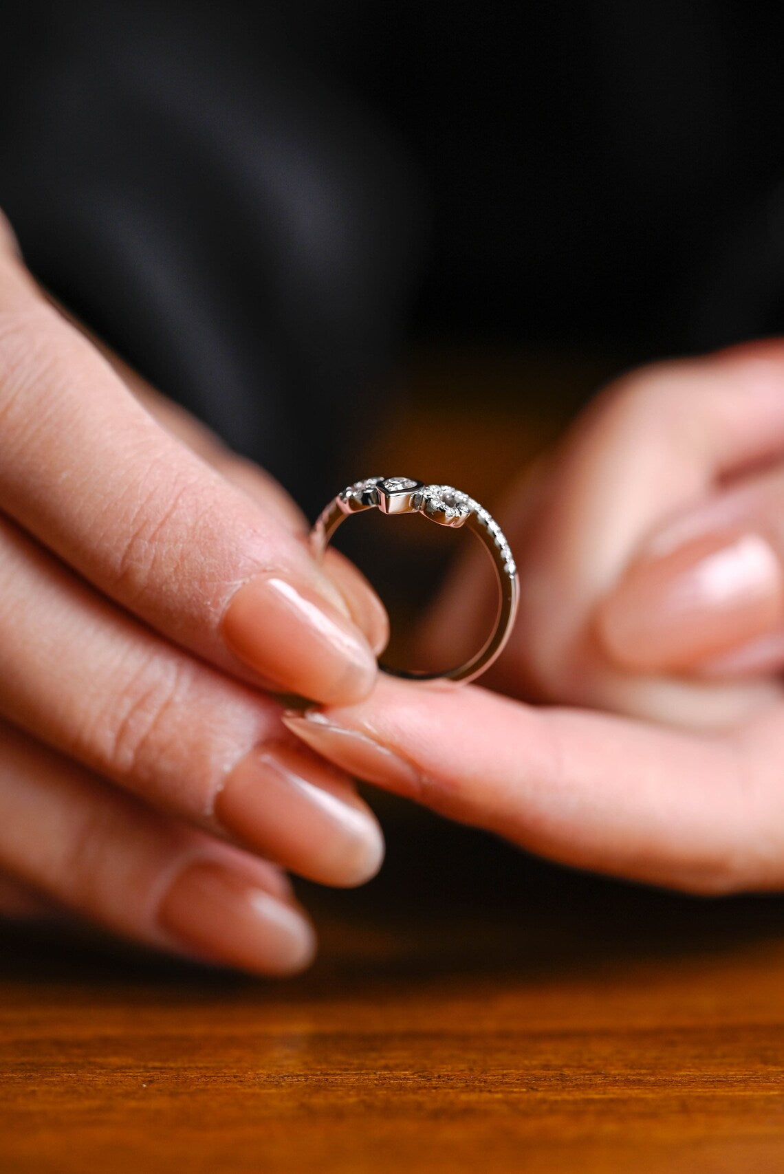 Handcrafted wedding band