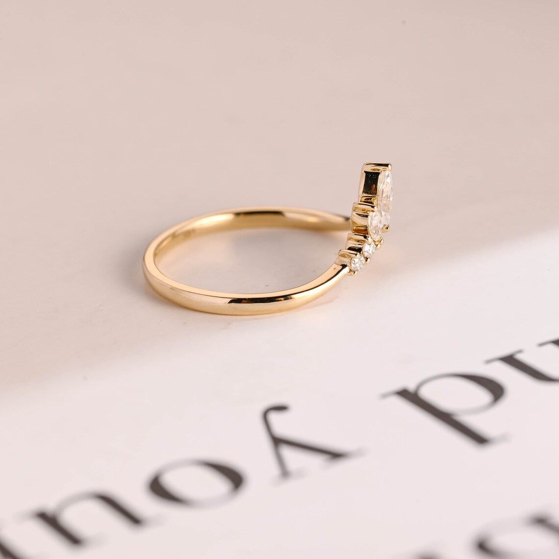 Gold stacking ring