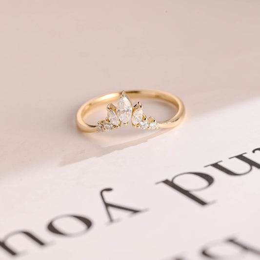 Marquise moissanite ring