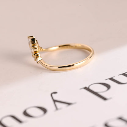 Moissanite bridal band