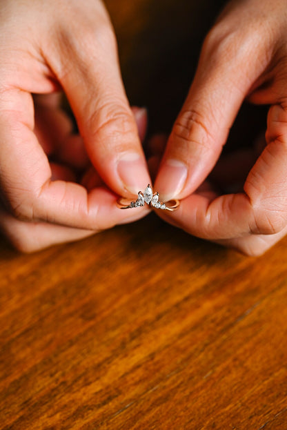 Dainty curved ring