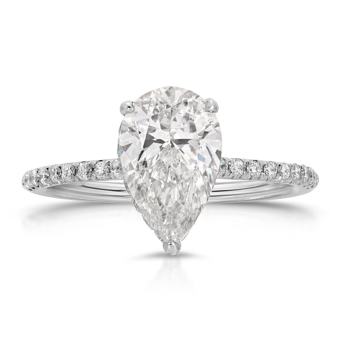 White gold engagement ring