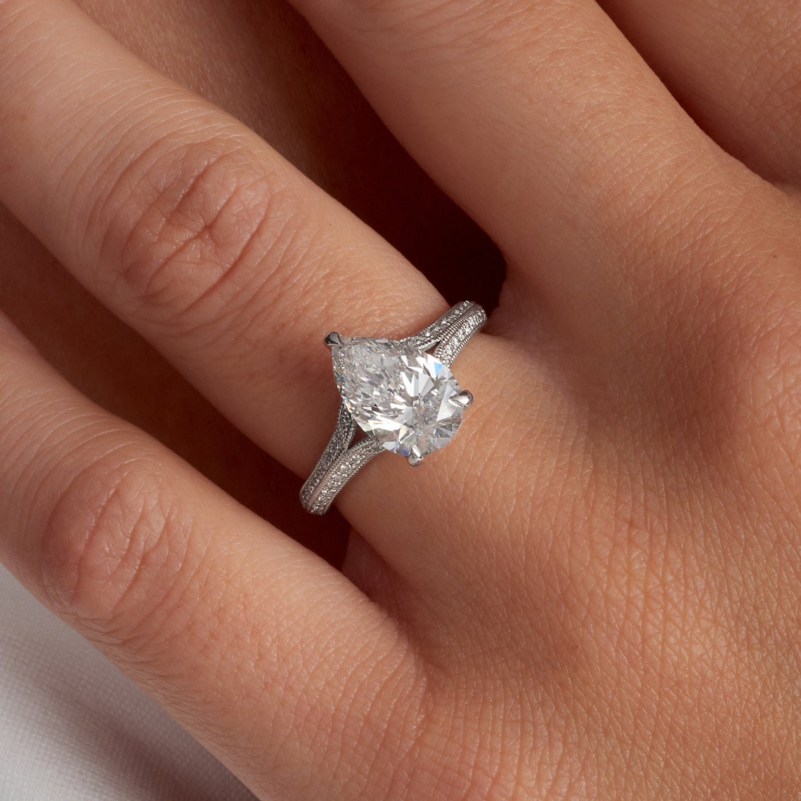 Edwardian-style engagement ring
