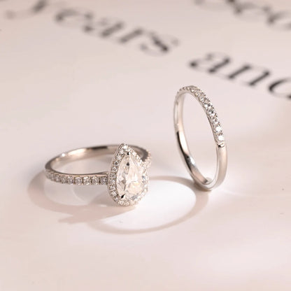 Cathedral shank engagement ring