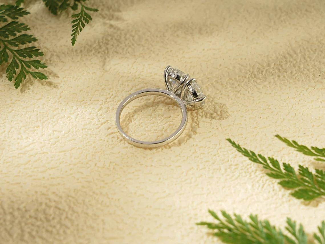 Romantic couple promise ring
