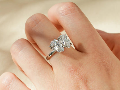 Matching pear Proposal ring