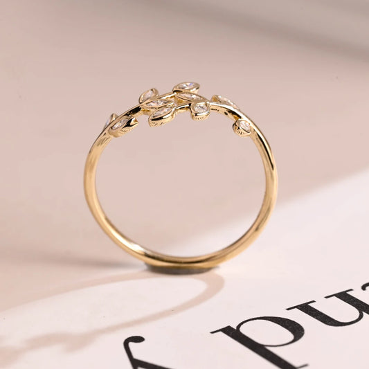 Marquise moissanite ring