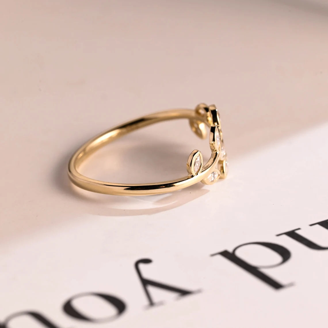 Botanical wedding ring