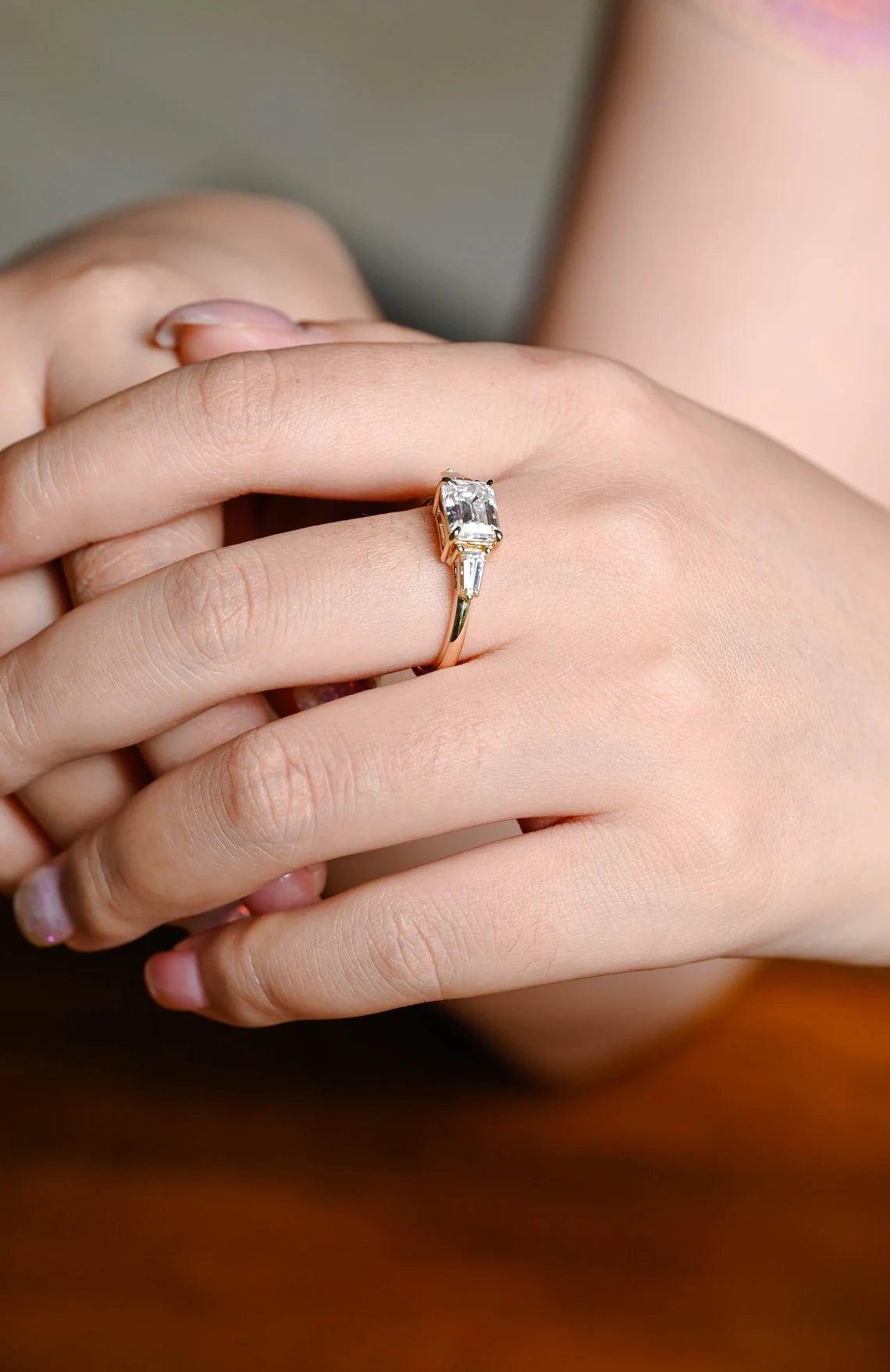 Bridal moissanite ring