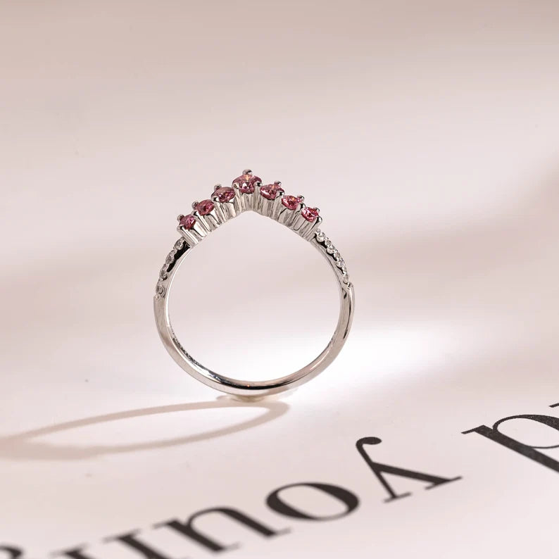 Pink diamond band