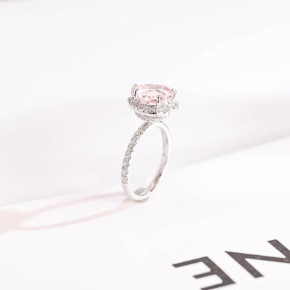 Classic halo engagement ring