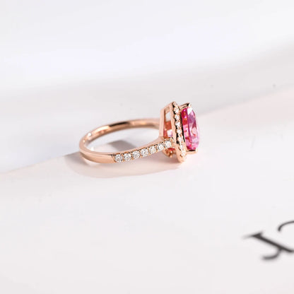 Pink gemstone ring