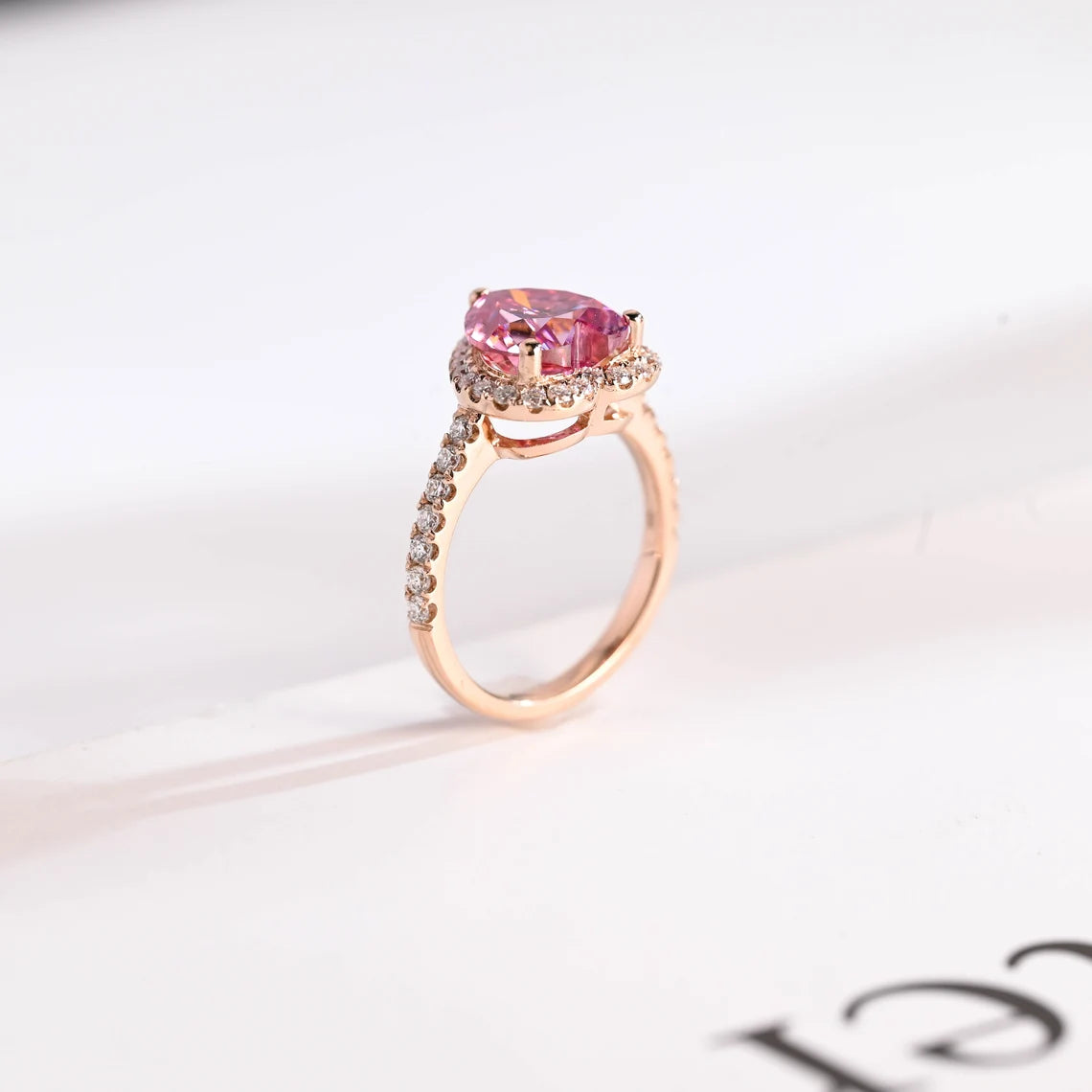 Halo engagement ring