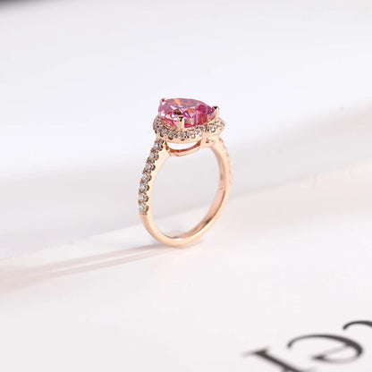 Halo engagement ring