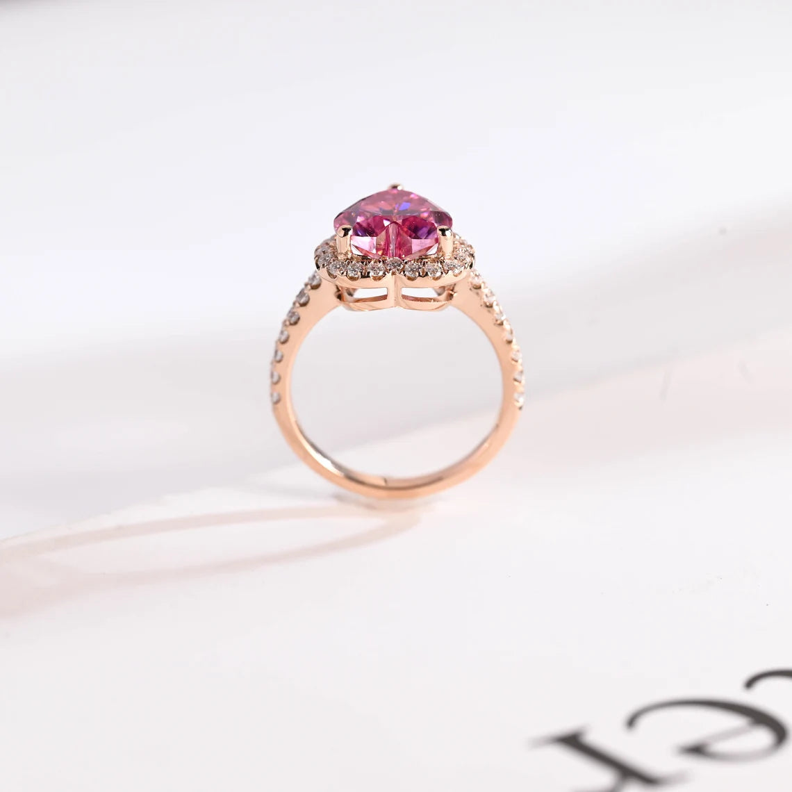 Half eternity pave ring