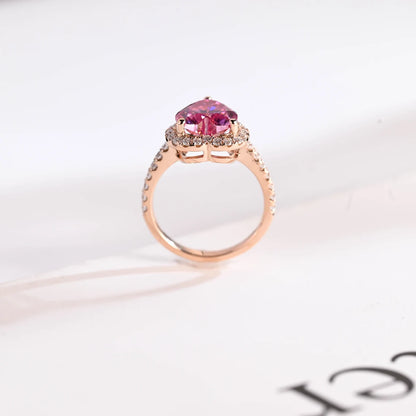 Half eternity pave ring