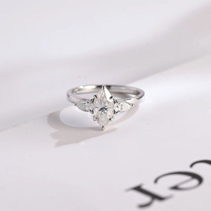 White gold bridal ring