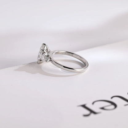 Straight shank solitaire ring