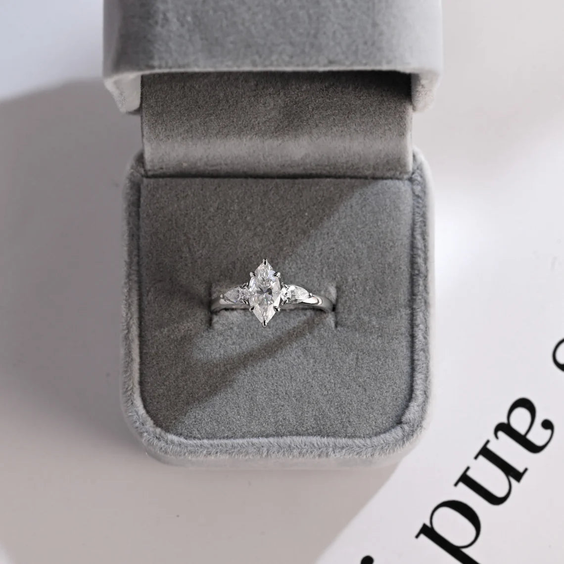 Three stone engagement ring