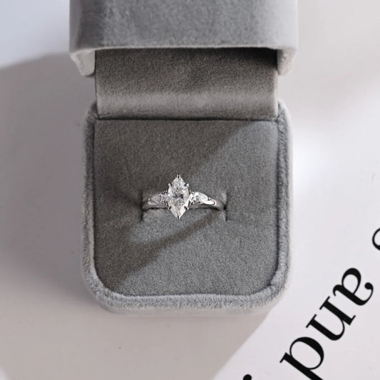 Three stone engagement ring