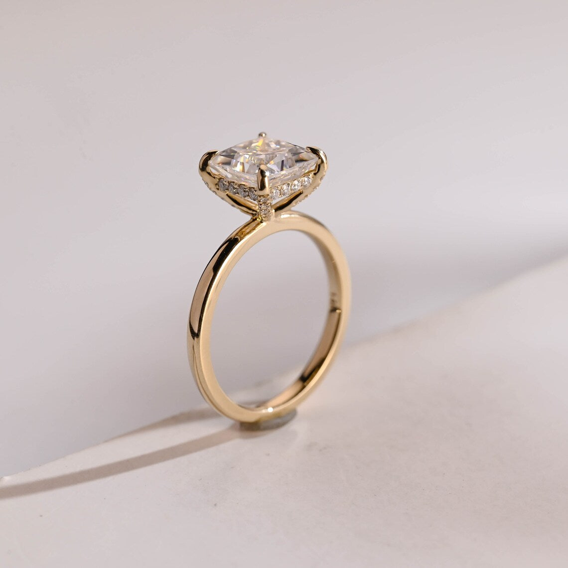Hidden Halo Engagement Ring
