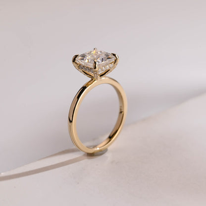 Hidden Halo Engagement Ring